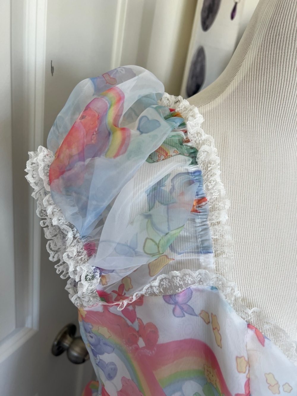 SO RARE!!! CareBears x Dolls Kill Floor Length Ballgown Selkie Style Dress - Picture 6 of 9